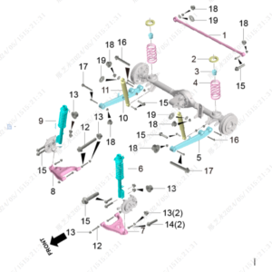 Αριστερός πίσω διαμήκης βραχίονας – BAW Pony