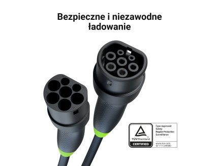 Green Cell Snap Type 2 EV Charging Cable 11 kW 7 m for Tesla Model 3 S X Y, VW ID.3, ID.4, Kia EV6, Hyundai IONIQ 5, Ford Mach-E - Image 5