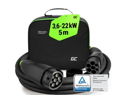 Green Cell Snap Καλώδιο Φόρτισης EV Type 2 – 22 kW / 32A / 5 m